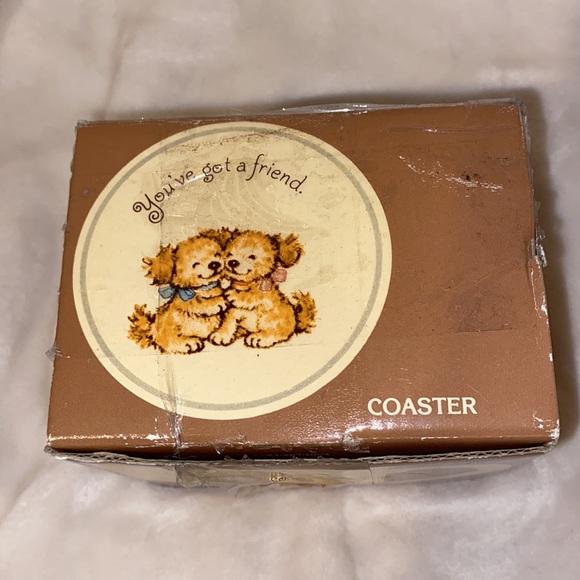 ❌FINAL PRICE DROP‼️Vintage Hallmark Mug Mates Mug & Coaster Set Friends Puppies - Picture 15 of 16